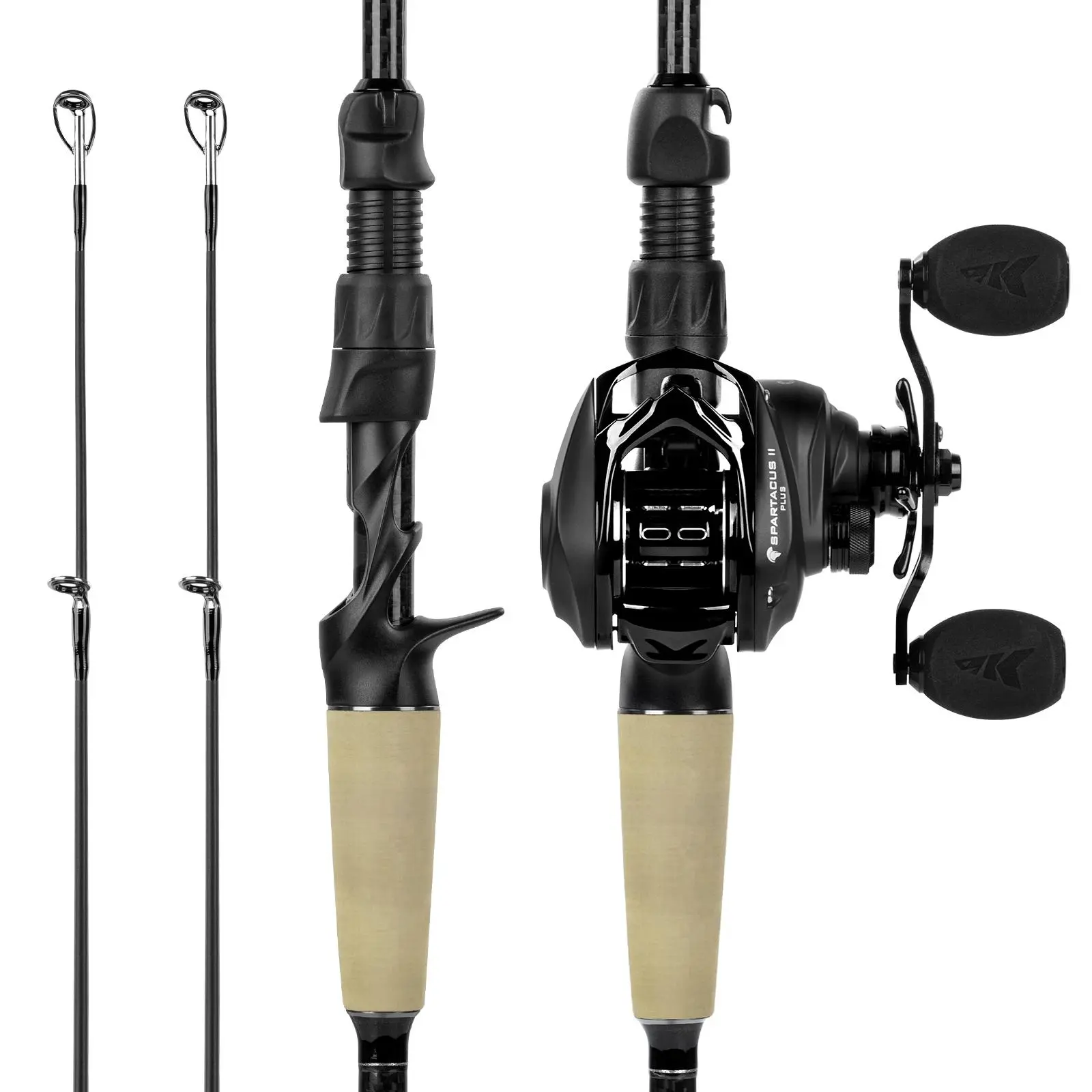 KastKing Spartacus II Plus Fishing Rod Combo, 7'0"/Moderate Fast-Medium Heavy-2pcs/Right Handed