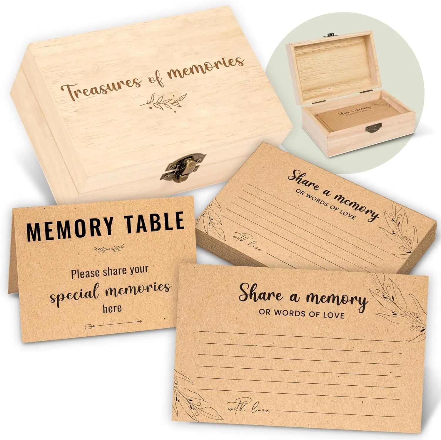 Share A Memory Card for Celebration Of Life Ideas - 50 Pcs Funeral Memorial Cards, Favorite Memory Box for Funeral Graduation Wedding, Funeral Keepsake for Celebration Of Life Decorations