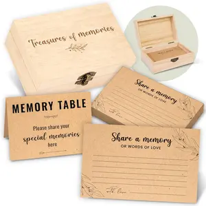 Share A Memory Card for Celebration Of Life Ideas - 50 Pcs Funeral Memorial Cards, Favorite Memory Box for Funeral Graduation Wedding, Funeral Keepsake for Celebration Of Life Decorations