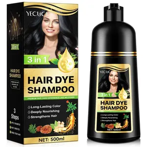 YYECUCE 3-in-1 Hair Dye Shampoo: Covers gray hair, foam dye, plant-based hair dye, gray-covering hair dye shampoo, hassle-free hair dye shampoo. Highly effective at covering gray hair with long-lasting color.