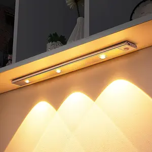 USB Rechargeable Magnetic Cabinet Light, Smart Sensor LED Light, Motion Sensor Light for Kitchen, Wardrobe, Stairway, Hallway, Bedroom, Living Room