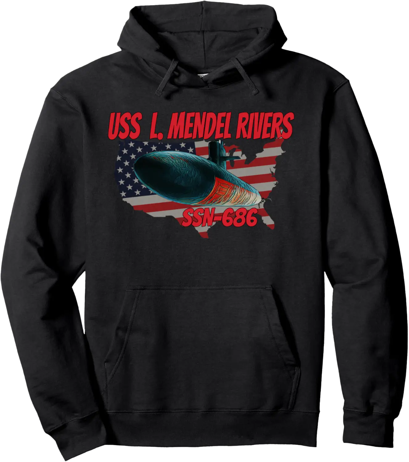 USS L. Mendel Rivers SSN-686 Submarine Veterans Day Fathers Pullover Hoodie - Anarosavill Shop 78B0D8JK8N9X