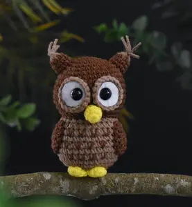 Little Owl Crochet Toy - Cute Owl Stuffed Amigurumi Gift - Owl Lover Gift Idea