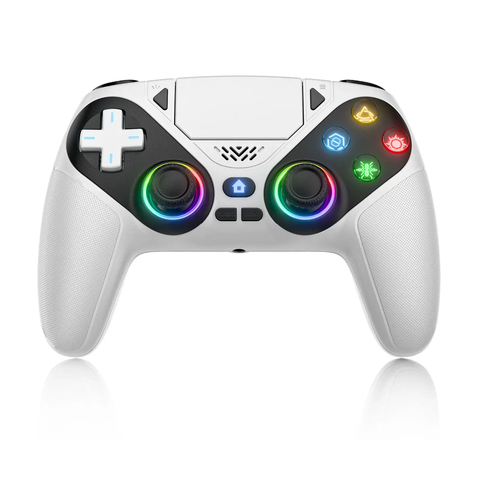 Wireless PS5 Controller with RGB Lighting, Turbo & Programmable Buttons
