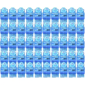 50Pcs Blue LED Light Up Finger Flashlight Bulk for Kids Party Favors, Ideal for Easter Back to School Classroom Prizes, Trick or Treating and Christmas Parties