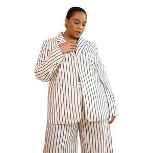 Edith Stripe Oversized Blazer