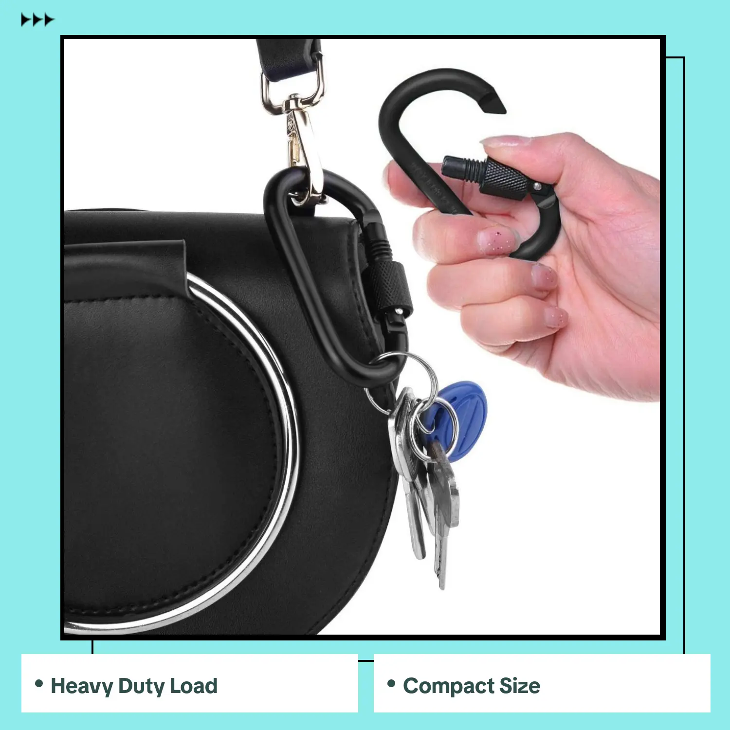 D-Type No. 8 Aluminum Alloy Carabiner Buckle - 8cm Bold Design, 60kg Load Capacity, Keychain Clip, Keychain Charm, Vehicle Accessory, Home Hanging Decor Gift for Guys