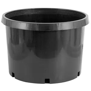 Pro Cal 10 Gallon Premium Nursery Black Plastic Planter Garden Grow Pots, 5 Pack Pro Cal 10 Gallon Premium Nursery Black Plastic Planter Garden Grow Pots, 5 Pack