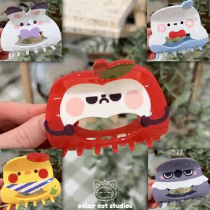 Love and Deepspace Mascot Hair Claw Clips | Happy Snowman Sunny Apple Galaxy Kid Grumpy Crow Artsy Birb | Xavier Rafayel Sylus Zayne Caleb
