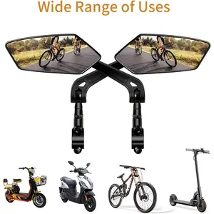 360-Degree Rotating ABS Bicycle Mirror for Blind Spot Rearview Safety - Suitable for Handlebar Installation, Adjustable Rotating Bike Mirror for Clear Visibility, Ideal for Mountain Bikes, Bicycles, Electric Vehicles And Commuting, Bicycle Mirrors