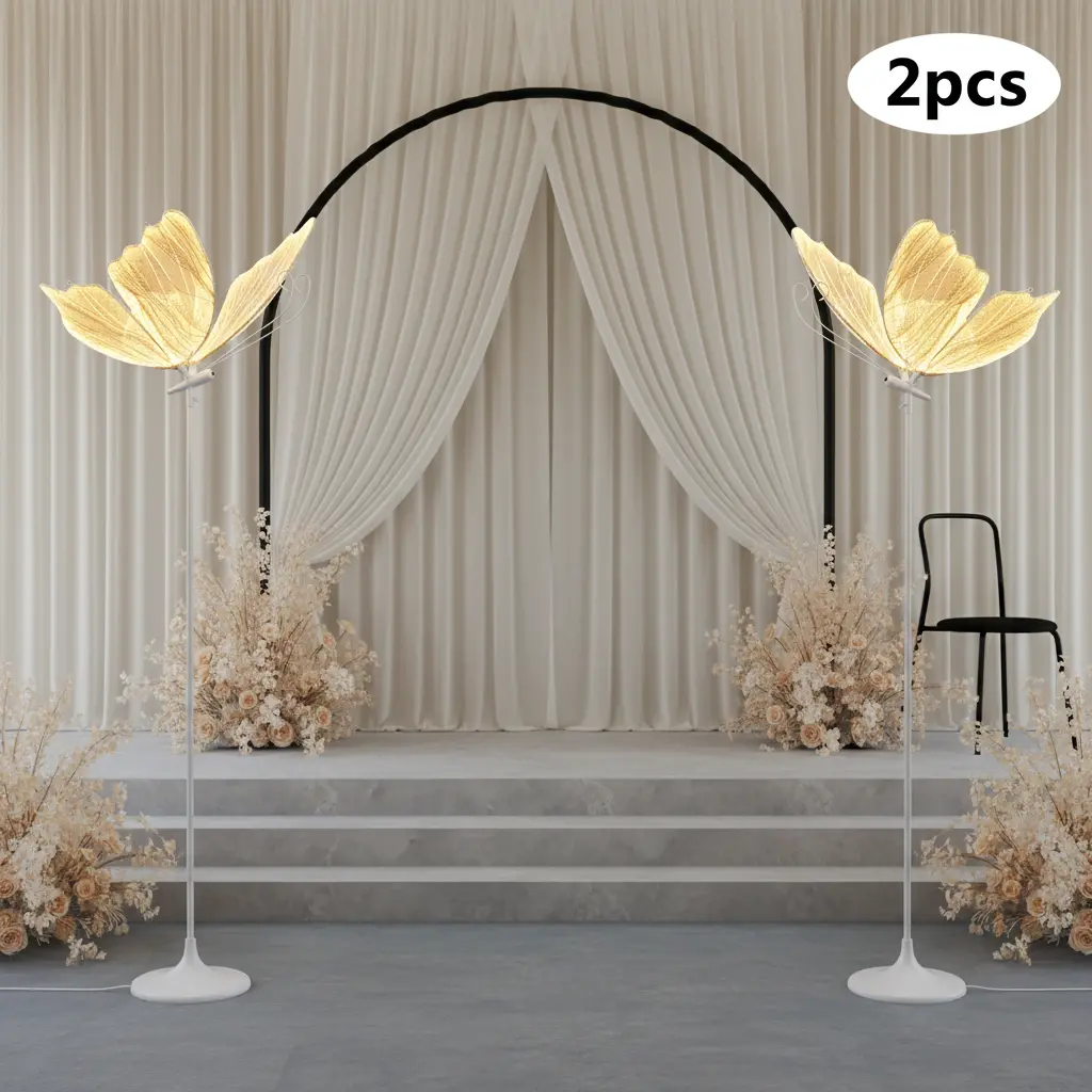 2 Pack Butterfly Shaped LED Light 48W Warm White for Wedding Ceremony Banquet Hall Decor