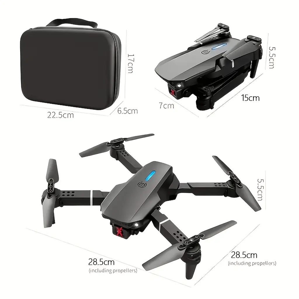 Beginner-Friendly Obstacle Avoidance Drone - Brushless Motor, 2 x 8000mAh Ultra-Long Battery Life, 1-Touch Takeoff/Landing/Hovering, 360-Degree Rolling, Durable Materials, Foldable Portable Design