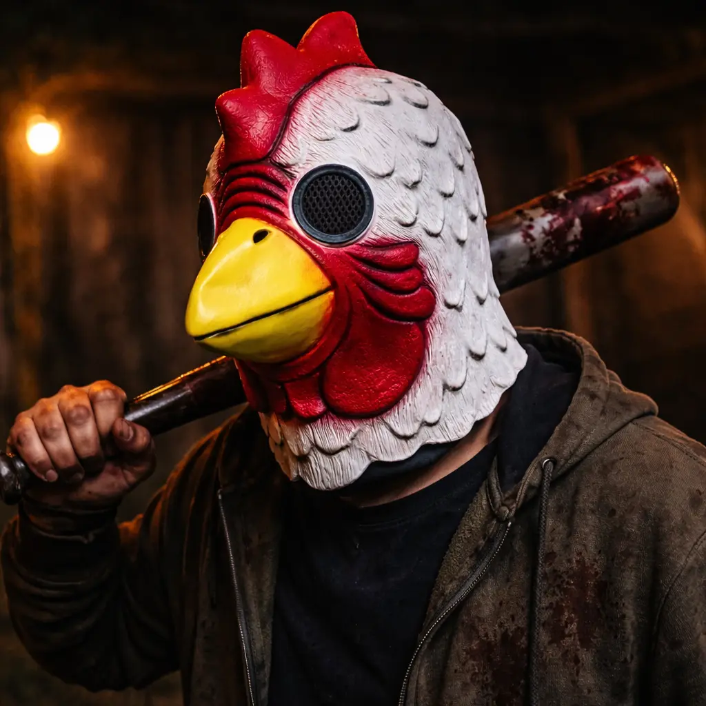 Rooster Ritual Mask Halloween Mask Animal Head Rooster Mask Hotline Miami Game Props Adult ...