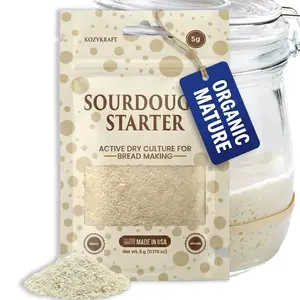 Sourdough Starter Culture – Dehydrated Wild Dry Yeast for Baking Homemade Artisan Bread – Organic, Non-GMO, Fresh, Long-Lasting & Beginner-Friendly (5 Grams)