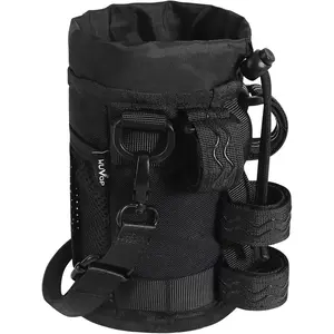 Bike Cup Holder, Water Bottle Holder Handlebar for Bikes with Mesh Pockets, Universal Cycling Bicycle Water Bottle Drink Cup Cage for Cruiser, Scooter, Mountain Bike, Road Bikes, Wheelchair