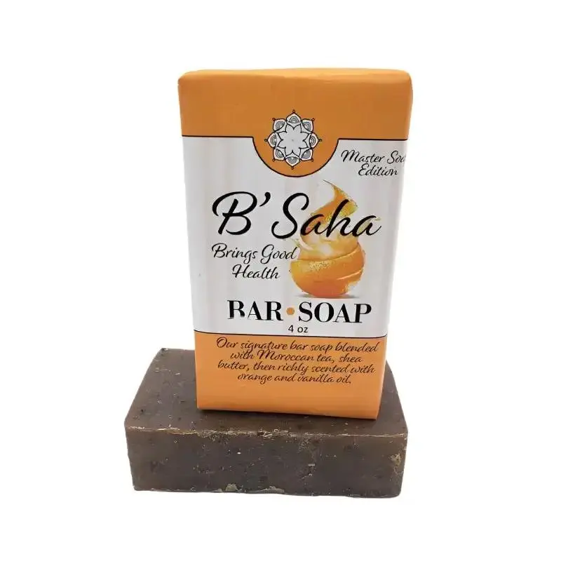 Orange Vanilla Moroccan Tea Handmade Bar Soap | B'Saha Bar Soap Cold Process