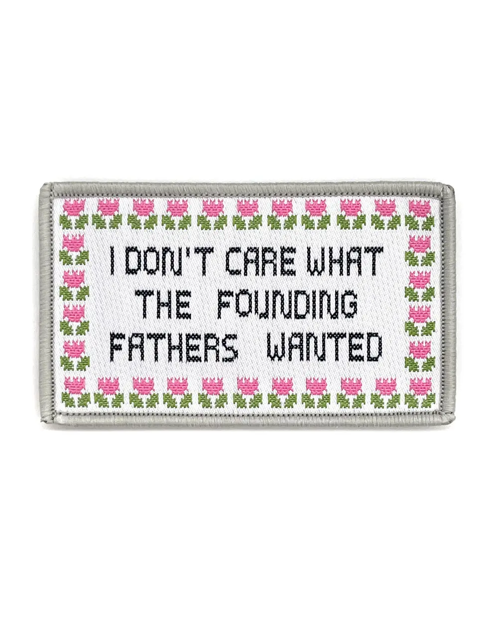 Founding Fathers Embroidered Patch - 3"x1.75", Iron-On Backing, Merrowed Edge Stitching, Unique Finely-Woven Design, Needlepoint Look Finely Woven Sewing & Embroidery Supply