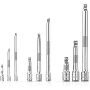 Wobble Socket Extension Set - 9 count Cr-V Dual Function Extension Bars - 1/2", 3/8", 1/4" Drive Ratchet Attachments with Non-Slip Grip - High-Performance Garage Tool - Part 1460