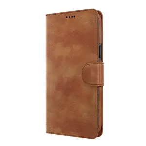 iPhone EMF Blocking Vegan Leather Wallet Phone Case -  Brown