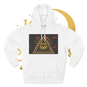 All seeing eye Three-Panel Fleece Hoodie