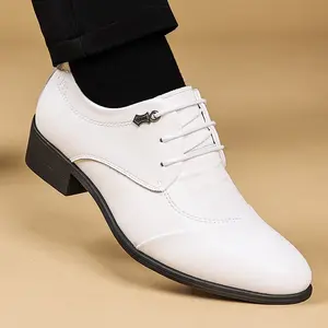Brand Bdhjydb Men's British Style Oxford Shoes, Fashionable Pointed Toe Design, Upper with Unique Patchwork Details, Comfortable Flat Sole, Ideal Choice for Business Meetings and Parties