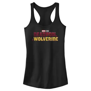 Junior's Marvel: Deadpool & Wolverine Movie Logo Racerback Tank Top