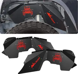 Nilight Front Inner Fender Liners Compatible with 2007-2018 Wrangler JK & JKU Unlimited Bolt-on Style Fender Flares
