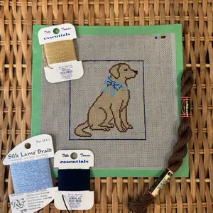Bow Wow Bow Needlepoint Canvas