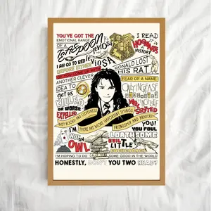 Hermione Granger Quote Art Poster,Fantasic World Vintage PNG, Movie Character Poster, Wizard art, Universal Fan Merch, Magical Adventure Apparel