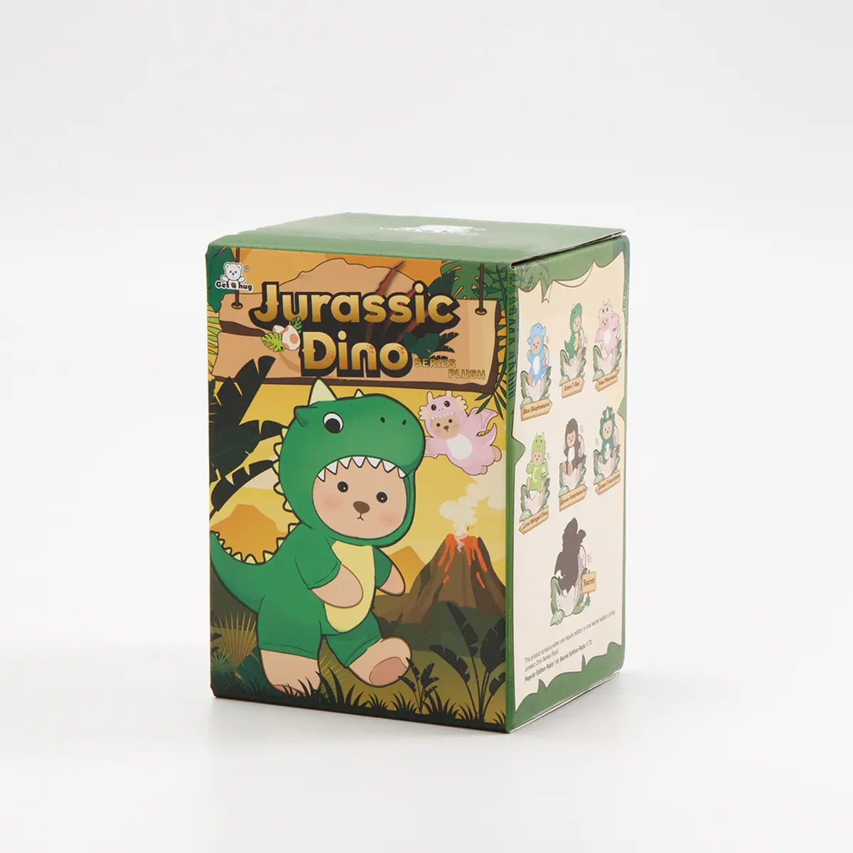 Getahug Jurassic Dino Series Plush Mini Bear Blind Box, 5.9 In Stuffed Toy Bag Keychain, Keychain Charms & Key Charm Accessories for Hobbies Enthusiasts