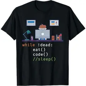 Computer Science Python Programmer Gift Eat Code Sleep T-Shirt