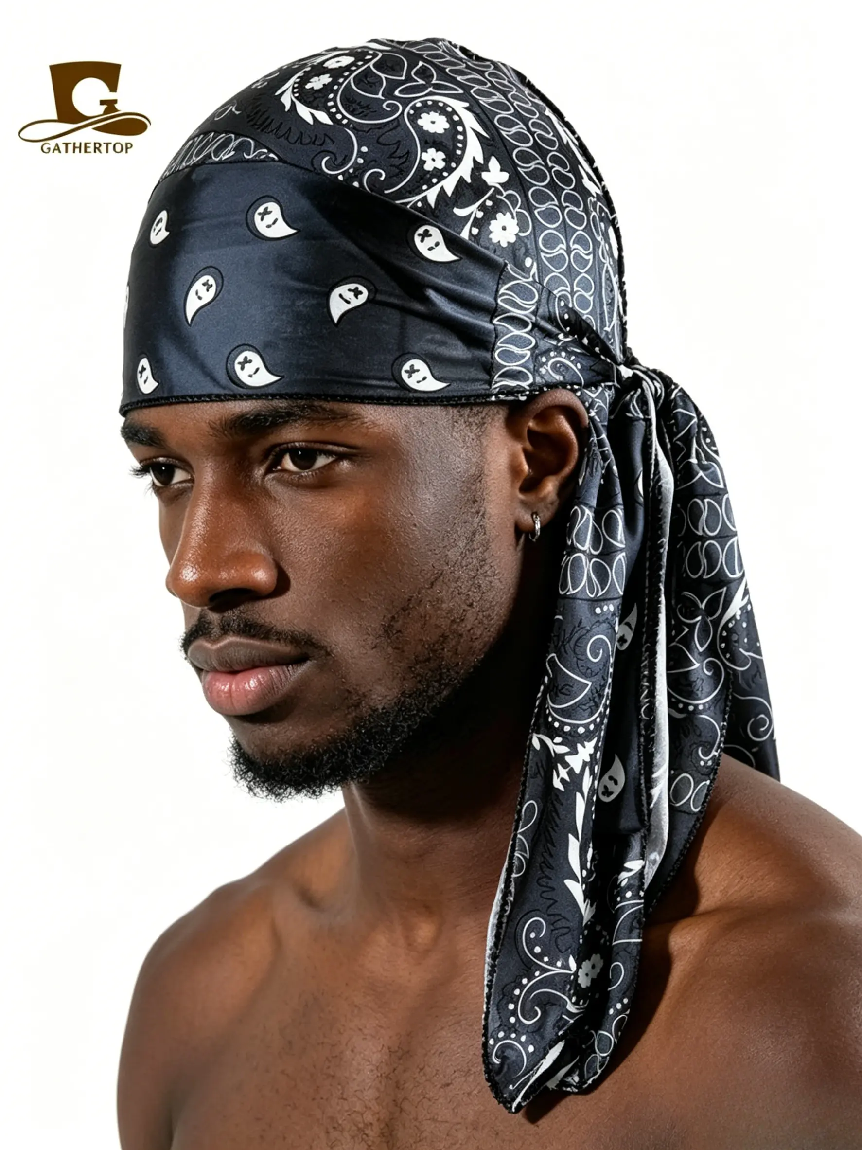 3 PCS Stretchy Pirate Hat Cycling Cuff Beanie, Cashew Head Wrap Unisex Sports Bandana Cap, Hip Hop Beach Sun Hat, Ideal Gift for Men Women