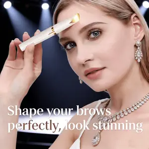 Facial & Eyebrow  Rechargeable Cordless Shaver Hair Remover for Women ,For Face Eyebrows Lips Trimmer with Light,Painless Electric Hair Removal Comfort rose gold Eyebrow Trimmer, Eyebrow Shaper