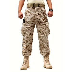 Men's Casual Camouflage Military Tactical Multi-Pockets BDU Cargo Pants Trousers