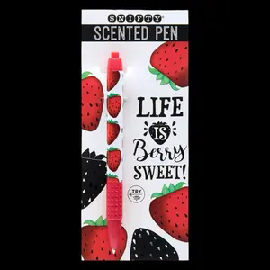 Strawberry Scented Pen Carded - Set of 6