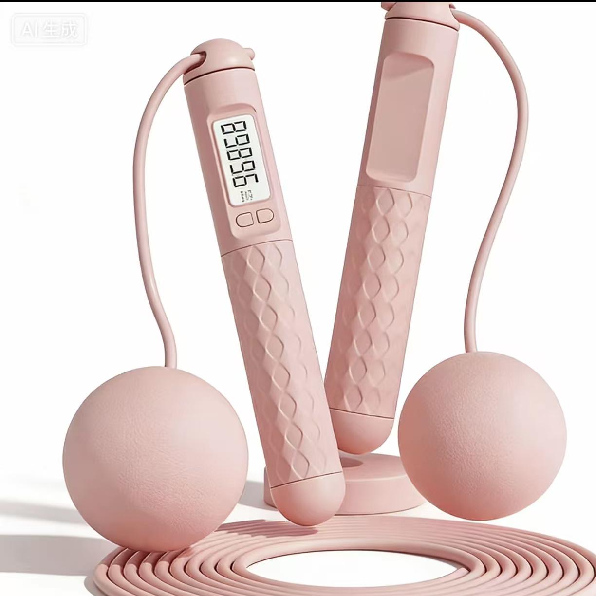 Skipping Ropes Adults Cordless Counter Jump Rope Cordless Ball Weighted Jump Rope with LCD Display