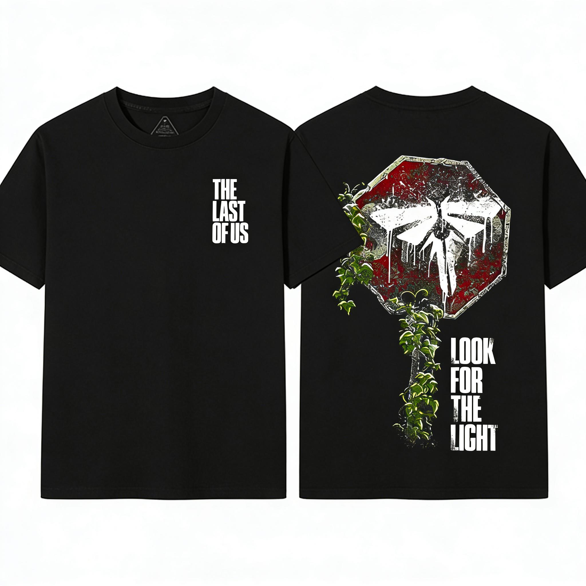 valentine shirts The Last of Us Inspirational graphic tee Washed T-Shirt Crewneck Menswear Streetwear Tshirt Cotton men gifts Vintage Round Neck Oversized Fabric Top