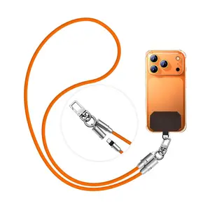 Crossbody Strap for  17 Series 240W USB-C Phone Lanyard   with Anti- Lock, Wrist/ Strap  Charge & Data Transfer,Orange,0.98FT