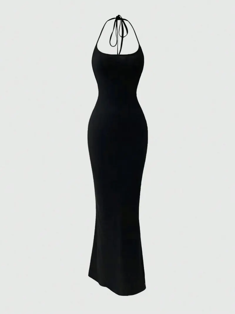 guisefene halter dress black - TikTok Shop