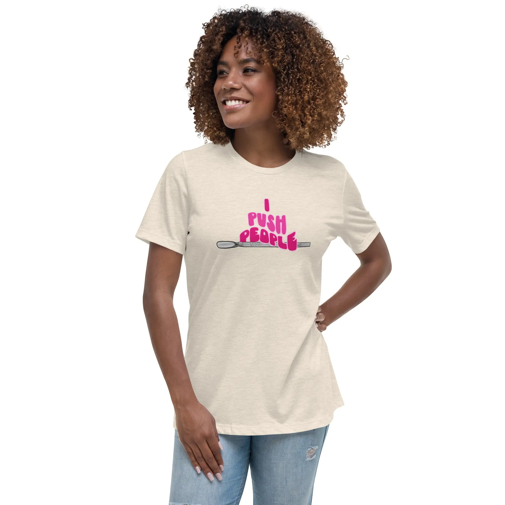 I Push People T-shirt - Pinks