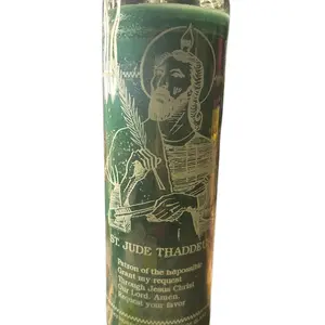 St Jude Manifestation on - Prayer Jar with Inspirational Text and Religious Iconography