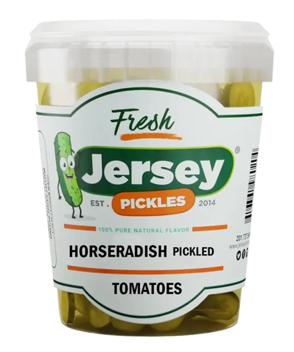Jersey Pickles - Sweet Horseradish Pickled Tomatoes - Instant Food - Delicious - Natural Flavors