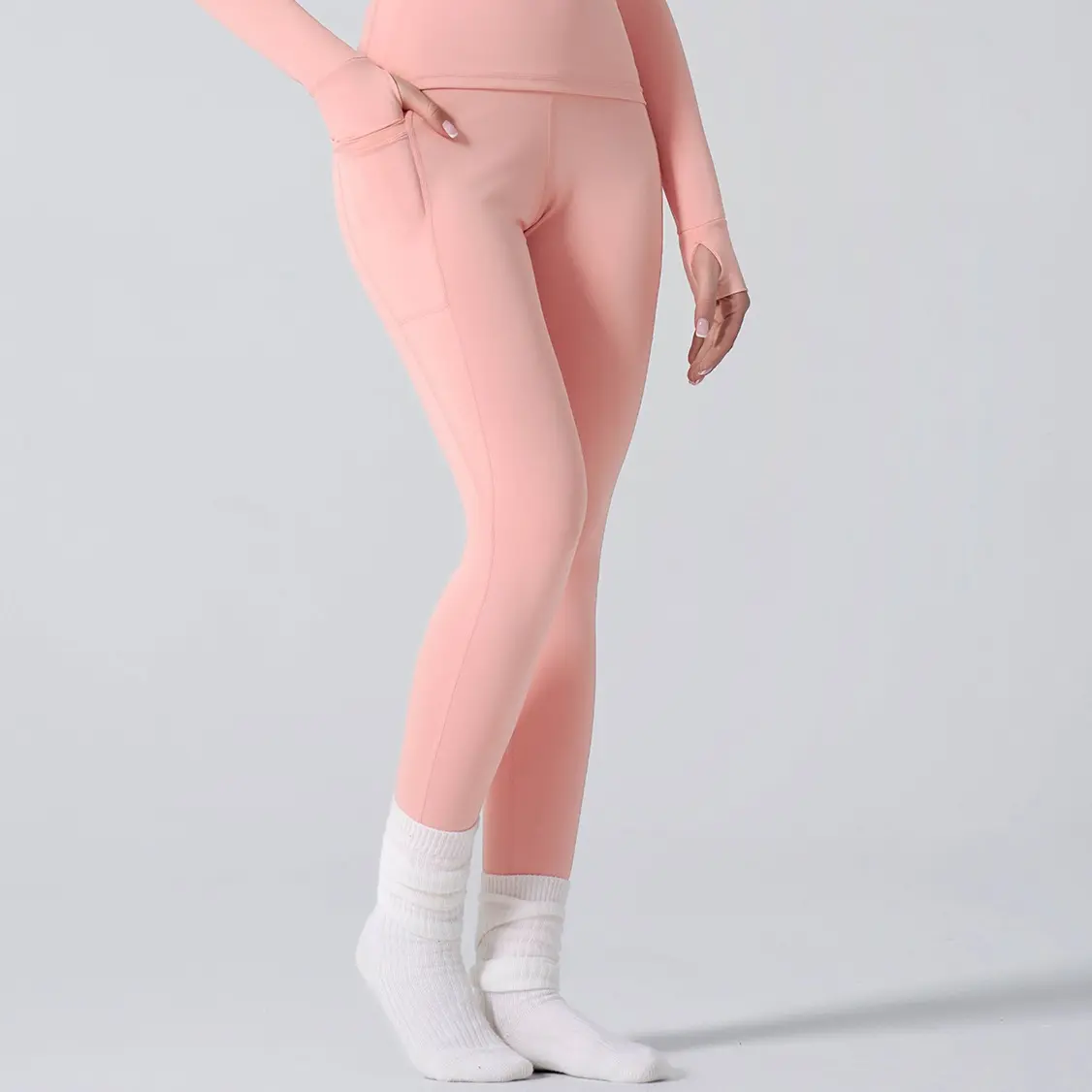 Cherry Blossom Pink-Leggings Pocket
