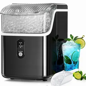 Antarctic Star Nugget Ice Maker with Soft Chewable Pellet Ice 34lbs/24H - Black