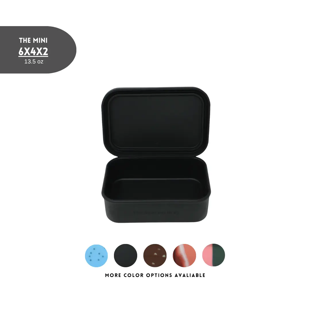 The Dearest Grey Mini Leakproof Silicone Bento Box - Snack & Meal Prep Container