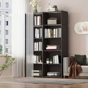 Multi-Layer Easy-to-Assemble Bookshelf Single Row 6-Layer Double Row 6-Layer Simple Household Clothing Storage Wardrobe Suitable for Offices Classrooms Dormitories Industrial Dustproof Sundry Storage Cabinet Practical Industrial Storage Rack