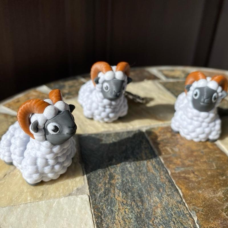 Ram Fidget Toys and Keychains - Assorted Designs with Keyring Attachment