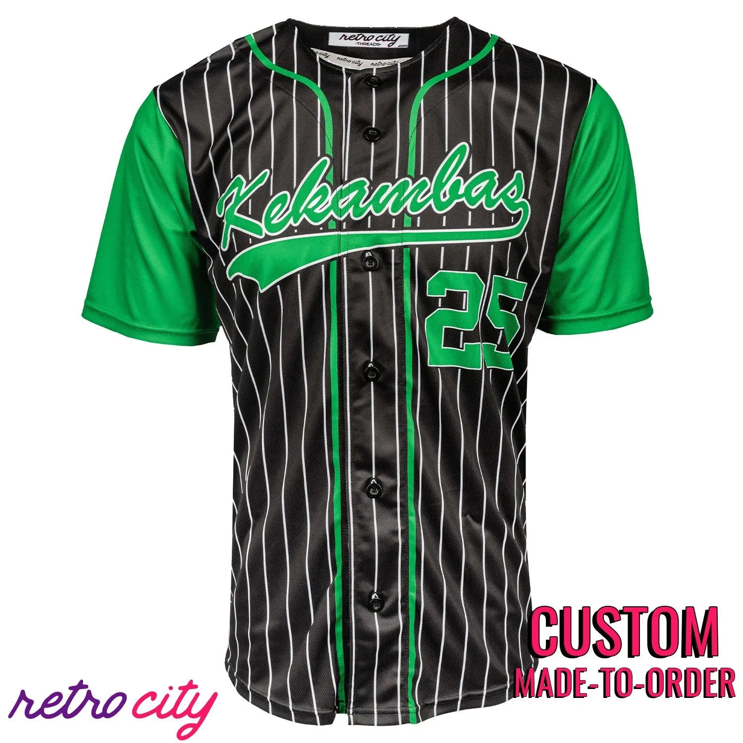 Hardball Kekambas 'G-Baby' Full-Button Baseball Jersey (Black)