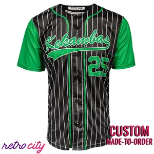 Hardball Kekambas 'G-Baby' Full-Button Baseball Jersey (Black)