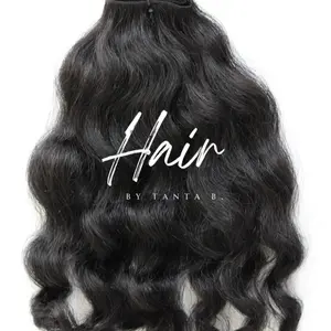 Cambodian Human Hair Extensions & Pieces - Black Wavy Hair by Tanta B. for Styling Options
